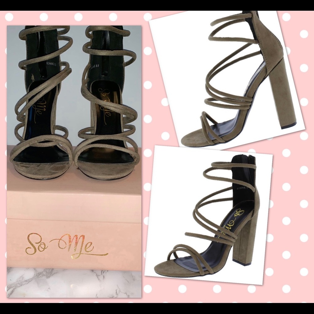 Olive green high heel
